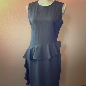 Marc New York Dark Gray Ruffle Dress Sz 6